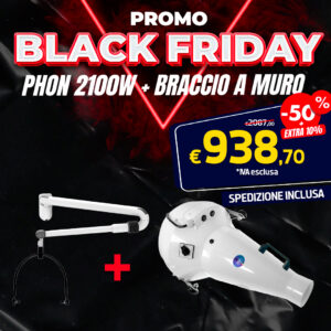Phon 2100W per toelettatura + Braccio a muro
