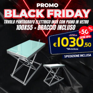 Tavolo Elettrico piano in vetro