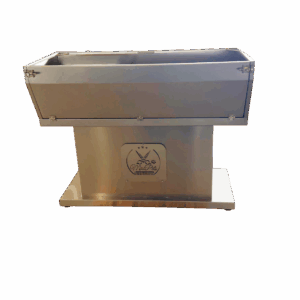 Vasca per toelettatura in acciaio inox con porta basculante 130×55