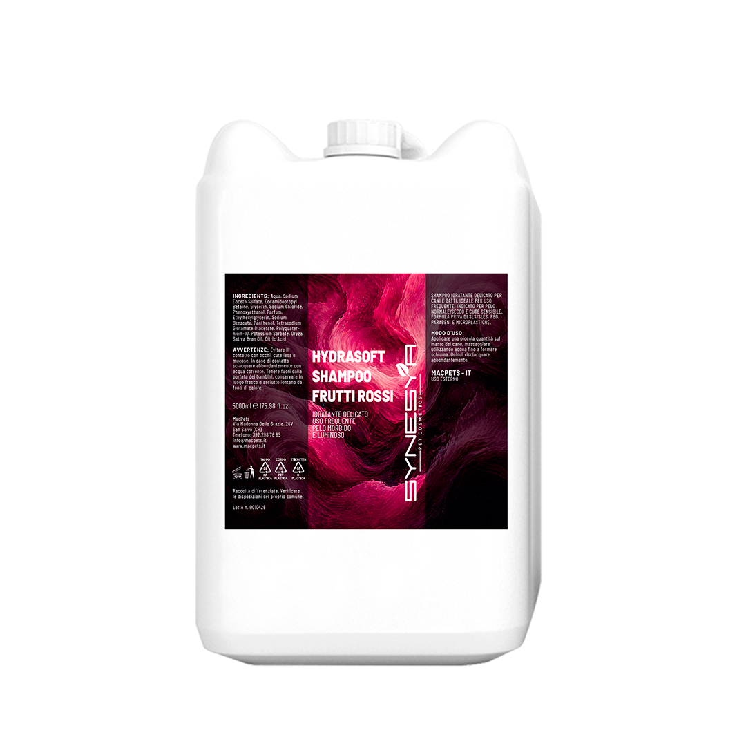 Tanica 5 Lt Hydrasoft Shampoo Frutti Rossi