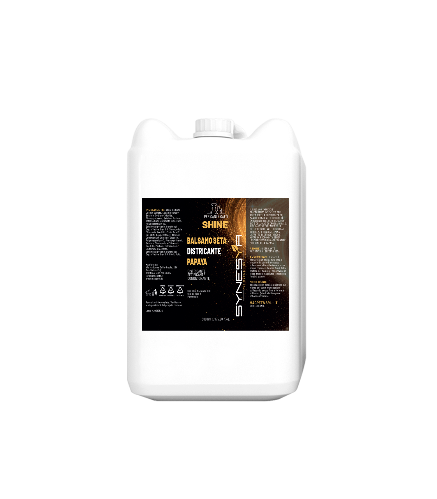 Tanica 5 Lt Balsamo Seta Districante Papaya Synesya