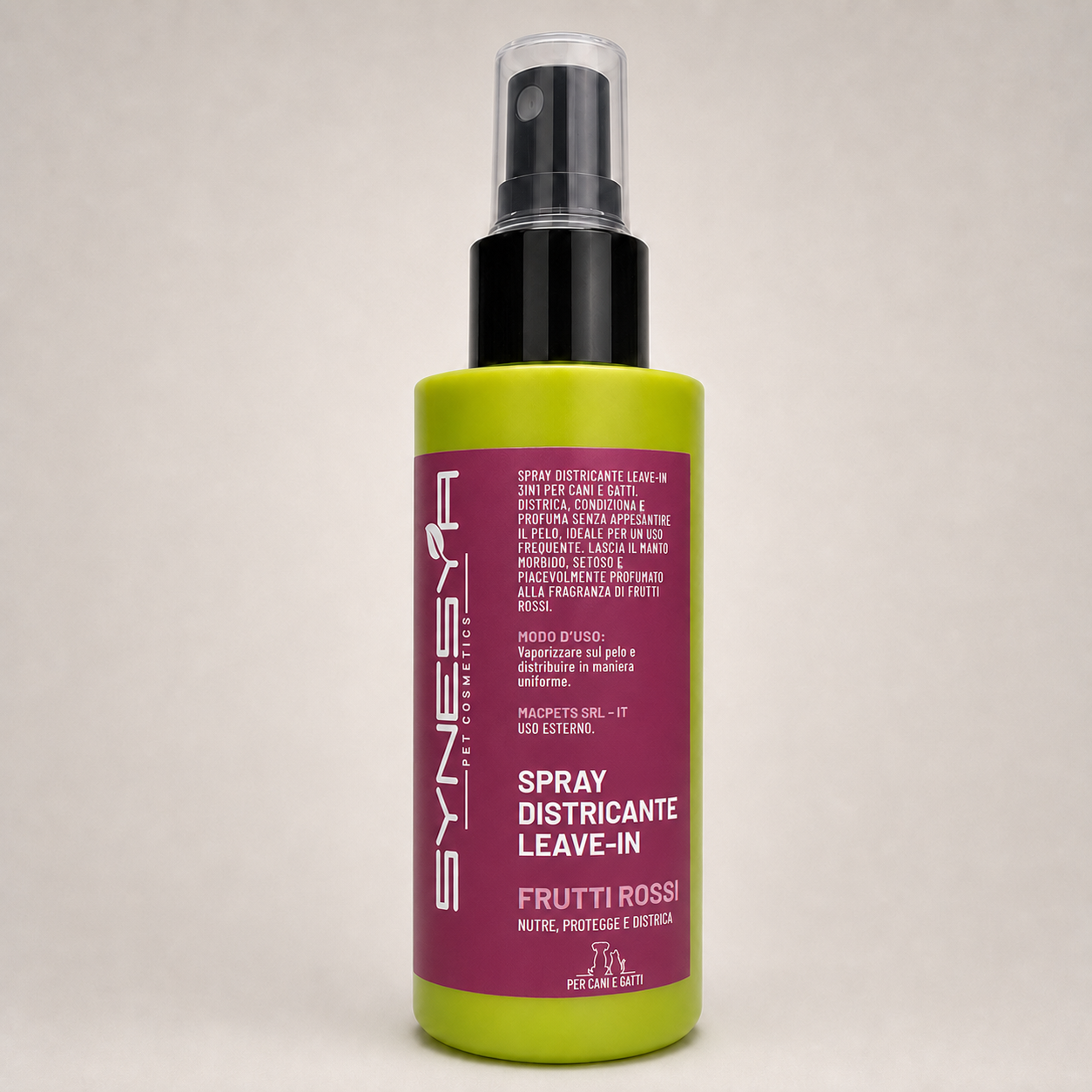 SPRAY DISTRICANTE LEAVE-IN 3 IN 1 FRUTTI ROSSI